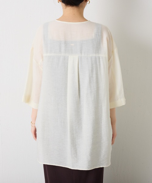 「COLLAGE GALLARDAGALANTE」 7分袖ブラウス FREE ブルー レディース_画像4