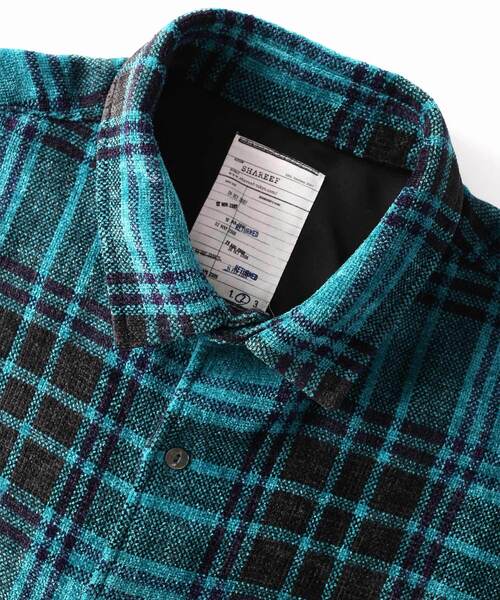 SHAREEF（シャリーフ） 長袖シャツ 1 ターコイズブルー メンズ