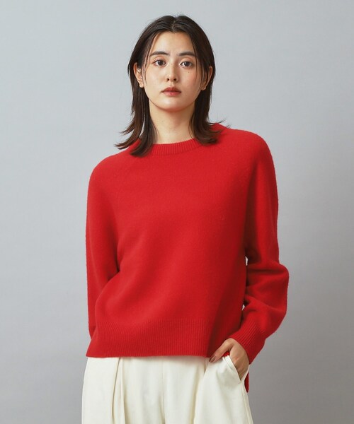 ドレステリア 上質 カシミヤ ラム 洗練 こなれ感ボートネックニット ブラウン ドレステリア 上質 カシミヤ ラム 洗練 こなれ感ボートネックニット