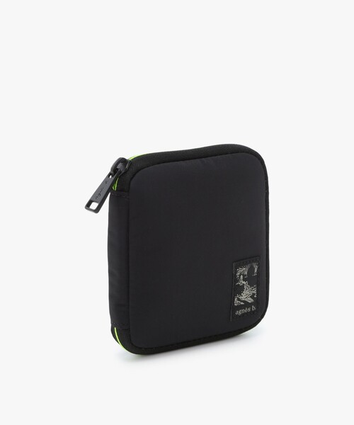 agnes b.（アニエスベー） 二つ折り財布 財布 ナイロン ラウンドジップ