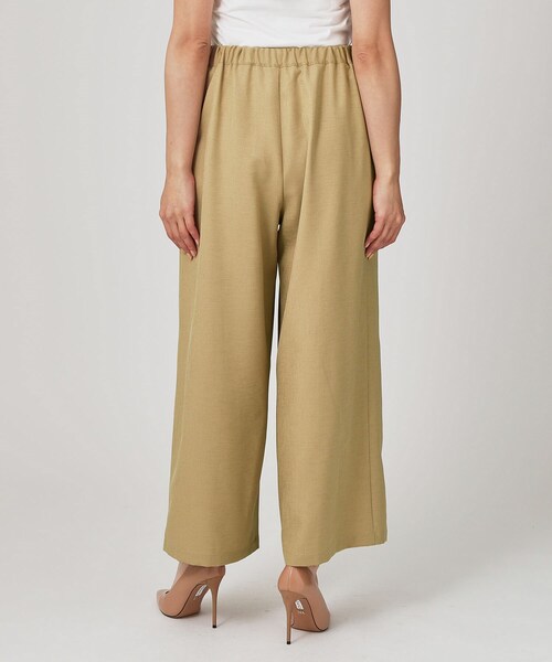 クード シャンス（COUP DE CHANCE）/【手洗い可／ウエストゴム】ストレートワイドのイージーパンツ COUP DE CHANCE（クードシャンス） パンツ 「手洗い可／ウエストゴム