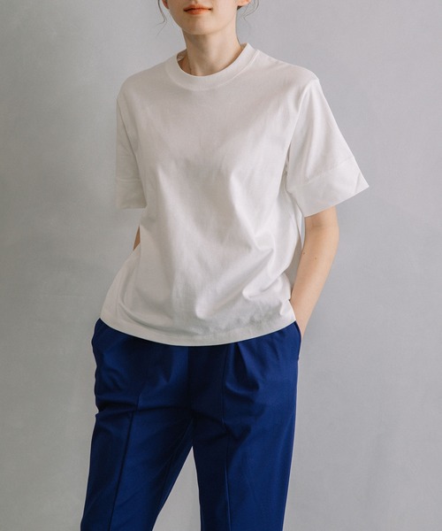 「MARECHAL TERRE」 半袖Tシャツ MEDIUM ライトグレー レディース_画像2