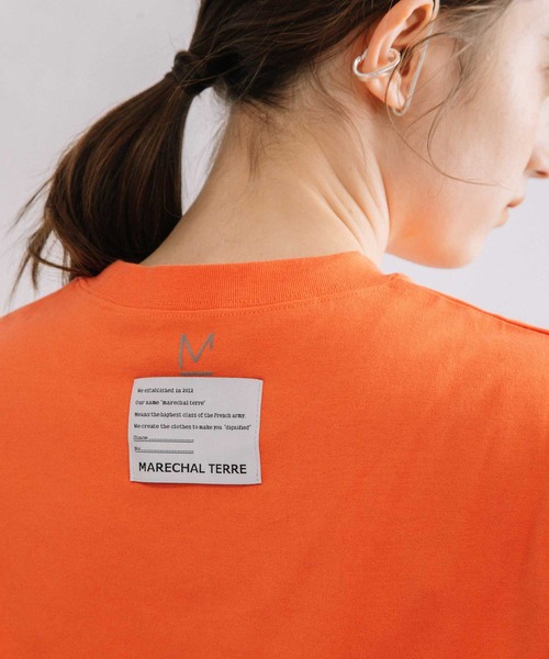 「MARECHAL TERRE」 半袖Tシャツ MEDIUM ライトグレー レディース_画像5