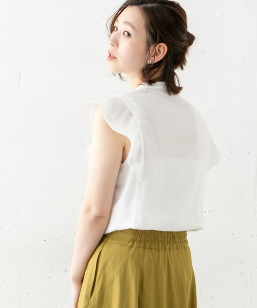 「URBAN RESEARCH ROSSO WOMEN」 ノースリーブブラウス FREE ホワイト レディース_画像4