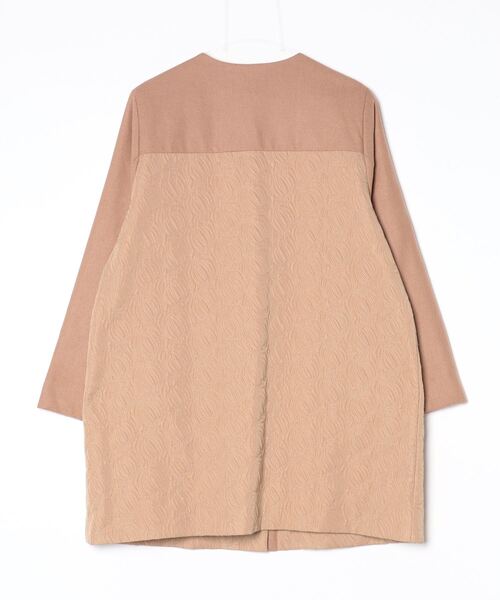 「chambre de charme」 ノーカラーコート FREE ベージュ レディース_画像2