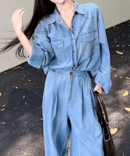 FAVORITO セットアップ デニムセットアップ レディース : ZOZOTOWN