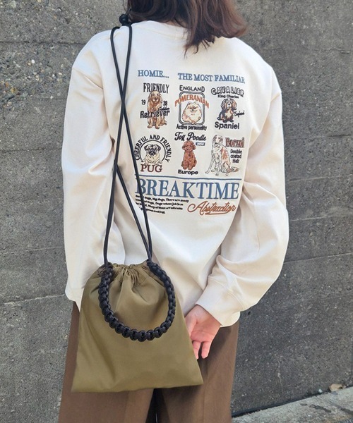 Bleu Bleuet（ブルーブルーエ） ショルダーバッグ バッグ 編み込み巾着