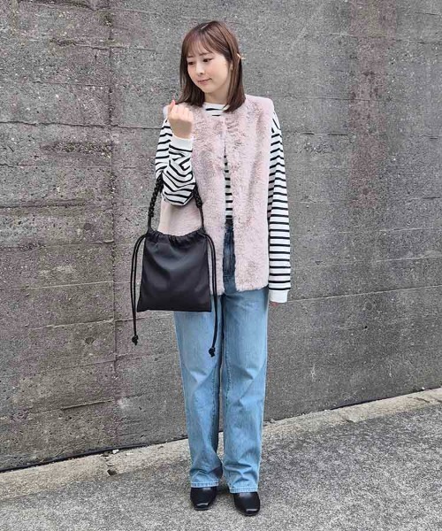 Bleu Bleuet（ブルーブルーエ） ショルダーバッグ バッグ 編み込み巾着
