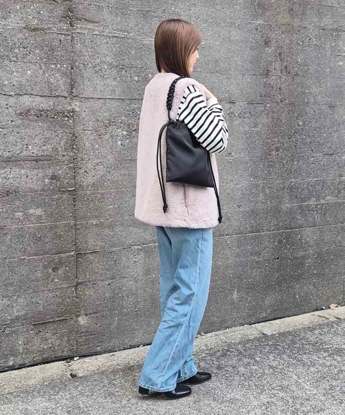 Bleu Bleuet（ブルーブルーエ） ショルダーバッグ バッグ 編み込み巾着