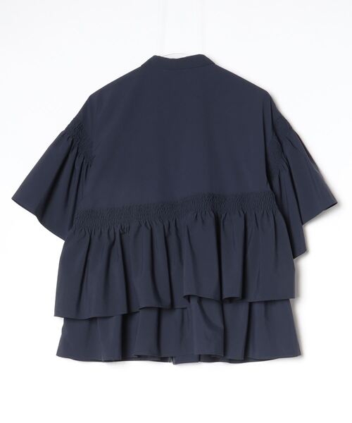 「UNITED ARROWS」 半袖ブラウス 36 ネイビー レディースの画像