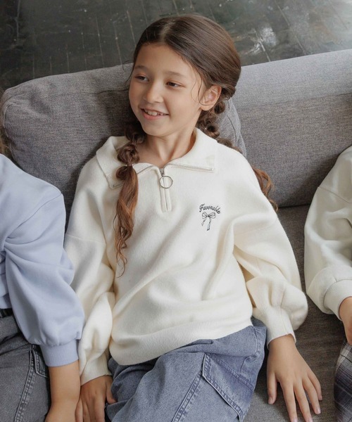 GLOBAL WORK（グローバルワーク） ニット セーター メルティハーフZIP