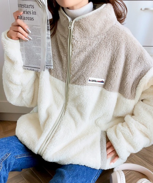 「Java」 ブルゾン LARGE ベージュ レディース_画像3