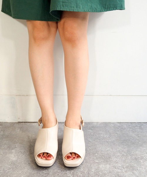 「byあしながおじさん」 ヒールサンダル 23.5cm ラベンダー レディース_画像7