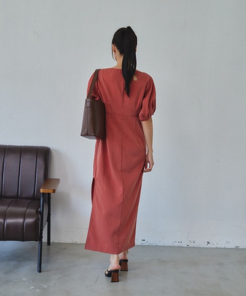 「VANNIE U」 半袖ワンピース FREE グレー レディース_画像8