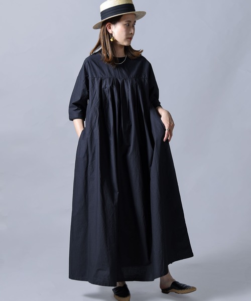 「folka」 半袖ワンピース ONE SIZE モカ レディース_画像8