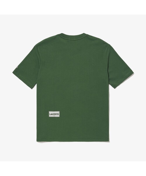 「LACOSTE L!VE」 半袖Tシャツ X-SMALL グリーン メンズ_画像2
