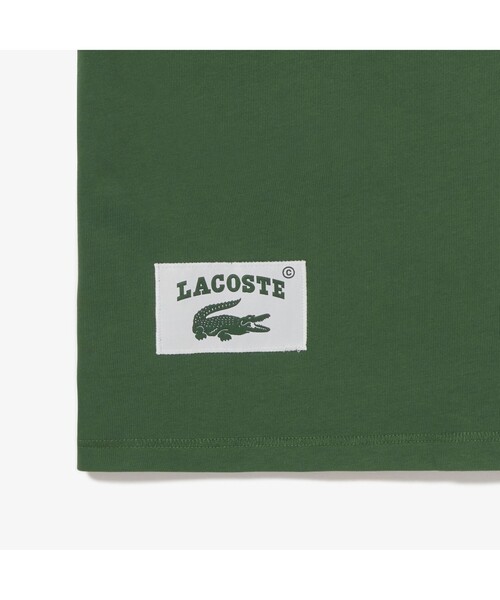 「LACOSTE L!VE」 半袖Tシャツ X-SMALL グリーン メンズ_画像7