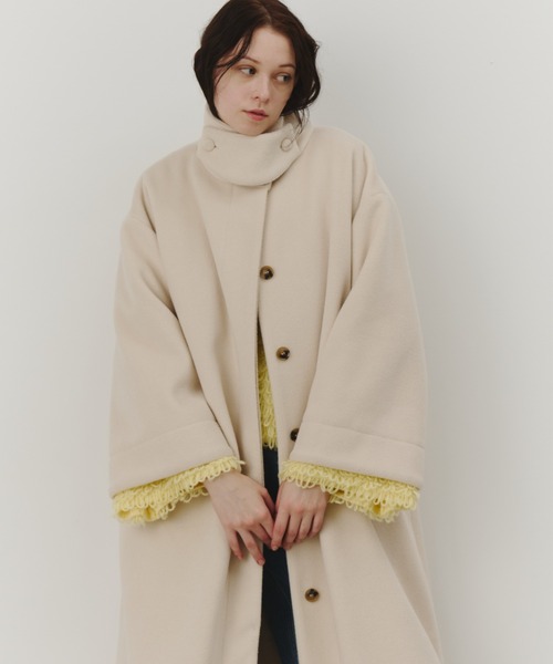 ロングコート PERNA（ペルナ） ステンカラーコート コート スタンドカラーロング