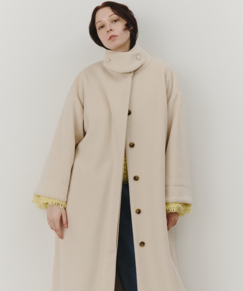 PERNA（ペルナ） ステンカラーコート コート スタンドカラーロング