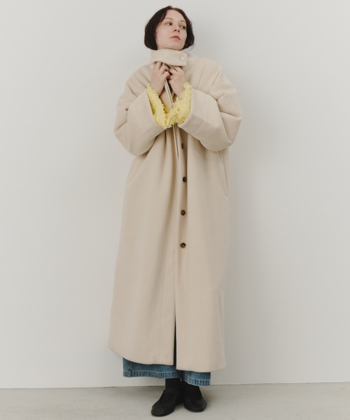 PERNA（ペルナ） ステンカラーコート コート スタンドカラーロング