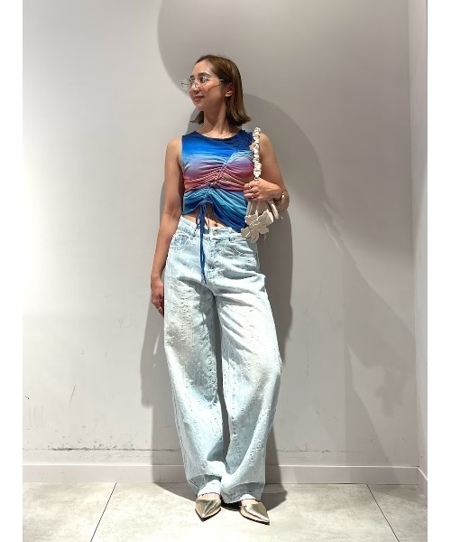 On グラデーション ノースリーブTシャツ Desigual（デシグアル） tシャツ グラデーションシャーリング