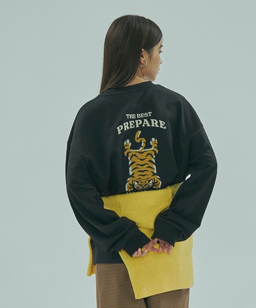 ROSE BUD（ローズバッド） トレーナー スウェット TIGER EMBROIDERY 