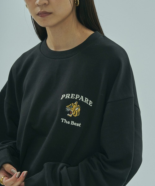 ROSE BUD（ローズバッド） トレーナー スウェット TIGER EMBROIDERY 
