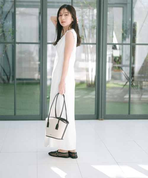 「ur's」 ノースリーブワンピース L スミクロ レディース_画像4