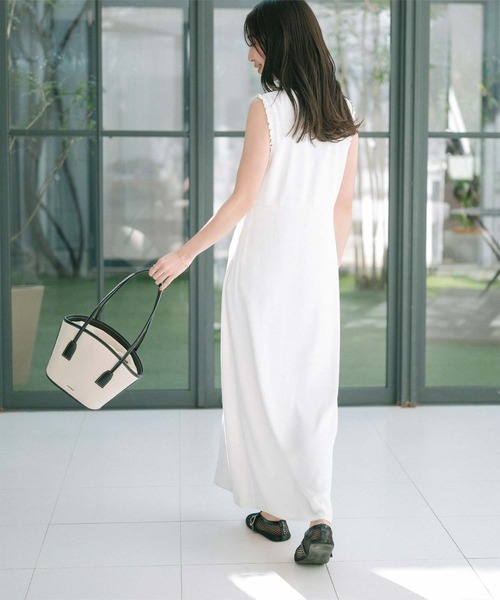 「ur's」 ノースリーブワンピース L スミクロ レディース_画像5