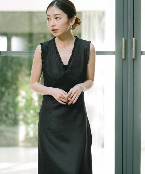 「ur's」 ノースリーブワンピース L スミクロ レディース_画像9