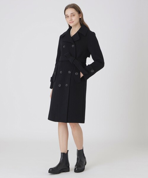 ブルーレーベル トレンチコート 黒 レディース BLUE LABEL CRESTBRIDGE（ブルーレーベルクレストブリッジ） トレンチ