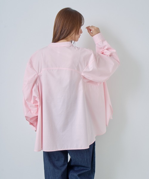 DRAWER コットンフレアスリーブブラウス　定価7.4万✨ピンク Kelen（ケレン） ブラウス シャツ 「KELEN / ケレン」バルーンスリーブ