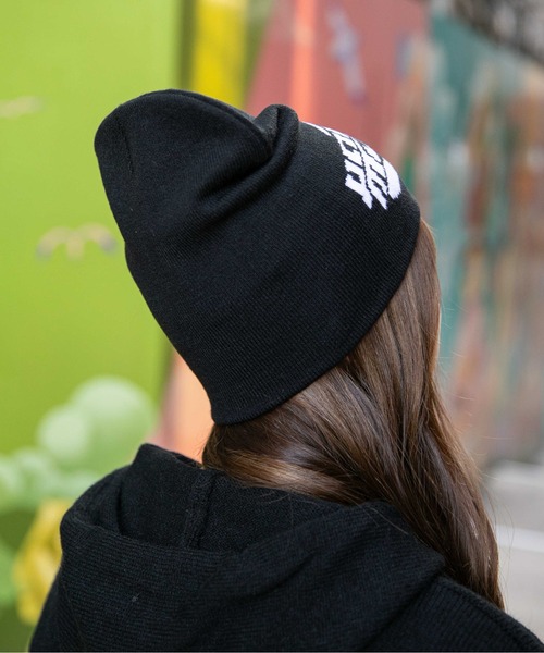 ニット帽 ニットキャップ 「ロゴジャガード×ストリート」厚手ニット