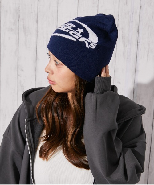 ニット帽 ニットキャップ 「ロゴジャガード×ストリート」厚手ニット