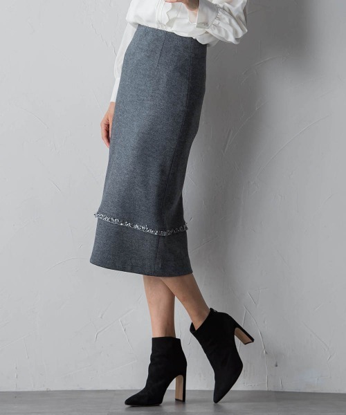 「Viaggio Blu」 スカート M オフホワイト レディース_画像7