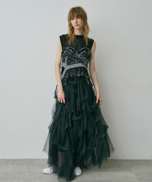 「LA BELLE ETUDE」 キャミソールニット FREE ブルー レディース_画像2