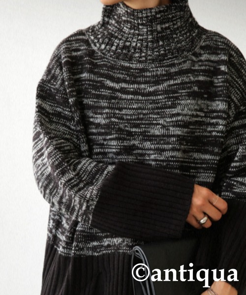 「antiqua」 長袖ニット FREE ブルー系その他 レディース_画像5