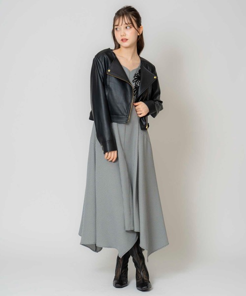 「NOELA」 ノーカラージャケット フリー オフホワイト レディース_画像5