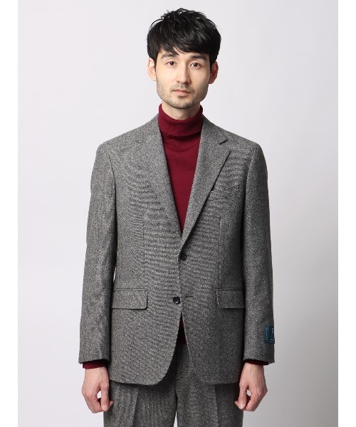 ジャケット テーラードジャケット 尾州 ウールカシミヤブレンド ツイル