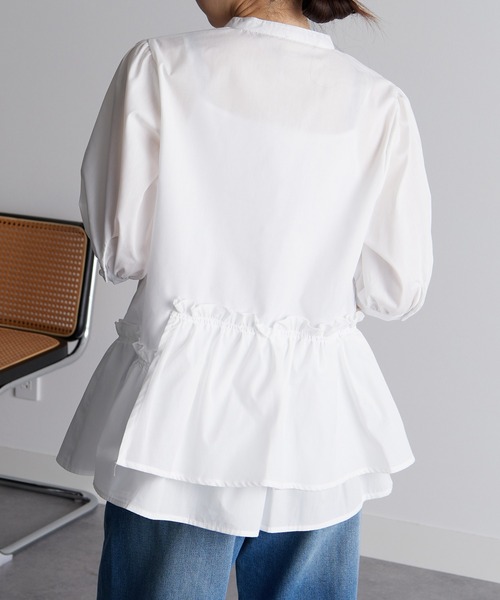 「RANAN」 長袖シャツ L ブルー レディース_画像6