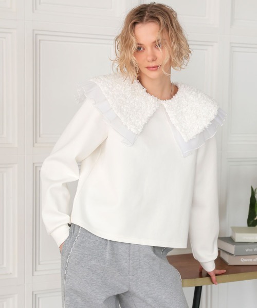 DONOBAN（ドノバン） tシャツ ブロッサムオーバーカラートップス