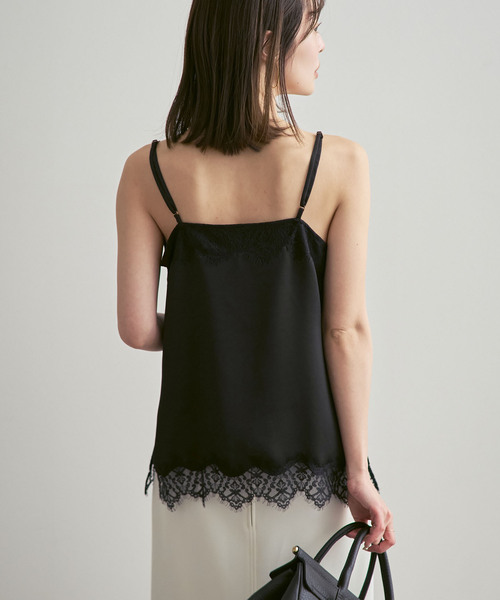 NOBLE サテンキャミ NOBLE（ノーブル） キャミソール 「追加」リバーレーストリミング