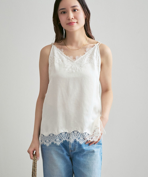NOBLE（ノーブル） キャミソール 「追加」リバーレーストリミング