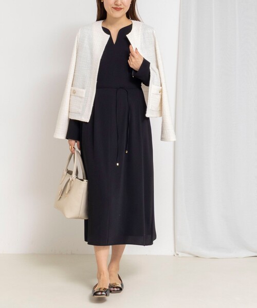 NOLLEY'S（ノーリーズ） ワンピース ウォッシャブルウエストタック