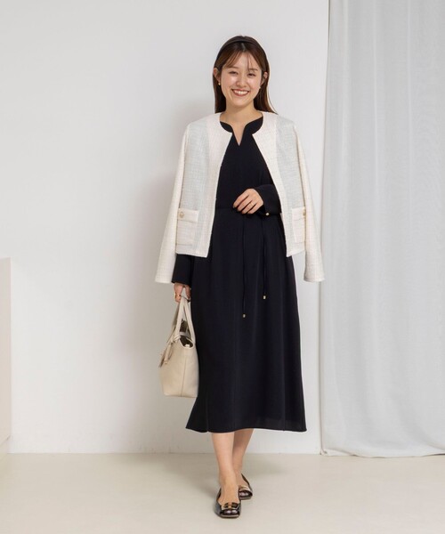 NOLLEY'S（ノーリーズ） ワンピース ウォッシャブルウエストタック