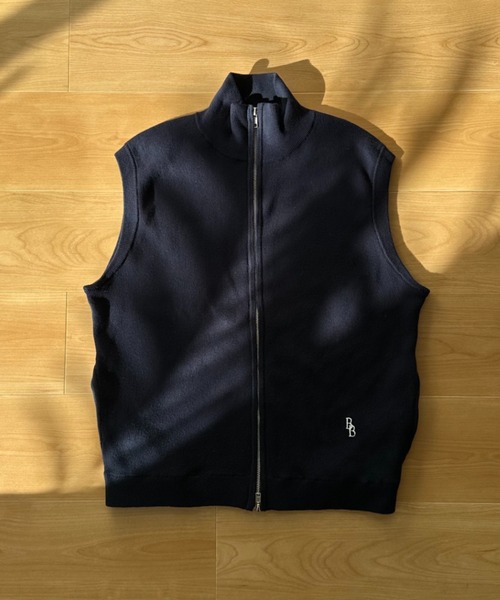 「BROKEN BASE」 ニットベスト LARGE グレー メンズ_画像4