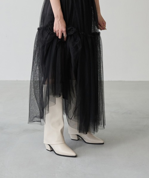 「menue」 ロングブーツ L ブラック レディース_画像2