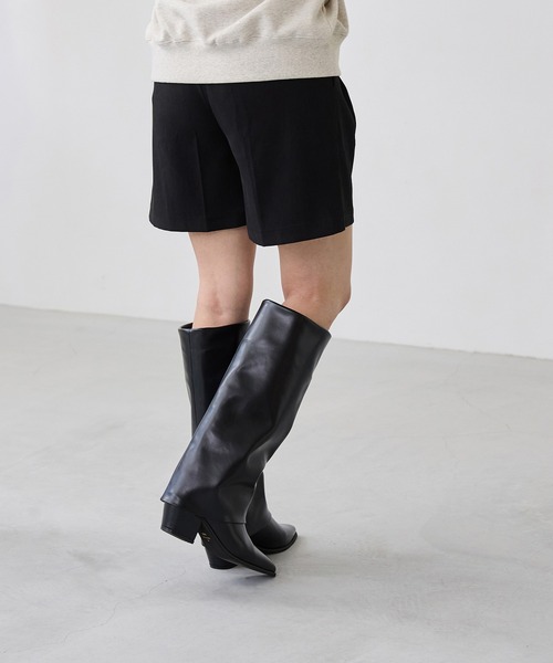 「menue」 ロングブーツ L ブラック レディース_画像9