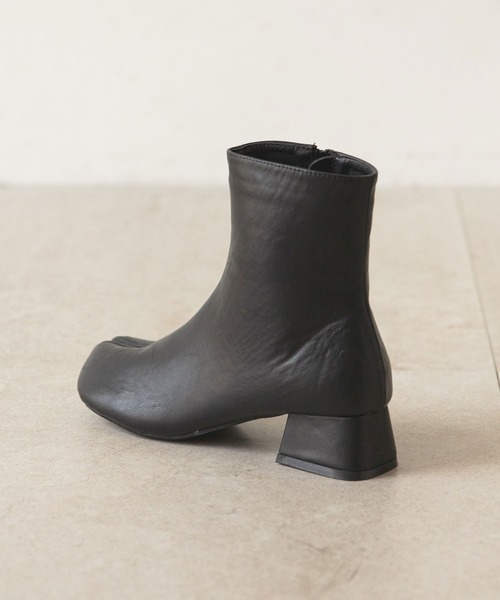「rectangle」 ショートブーツ LARGE ブラック レディース_画像2