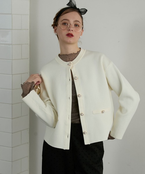 「BONLECILL noir」 ニットカーディガン FREE グレー レディース_画像2